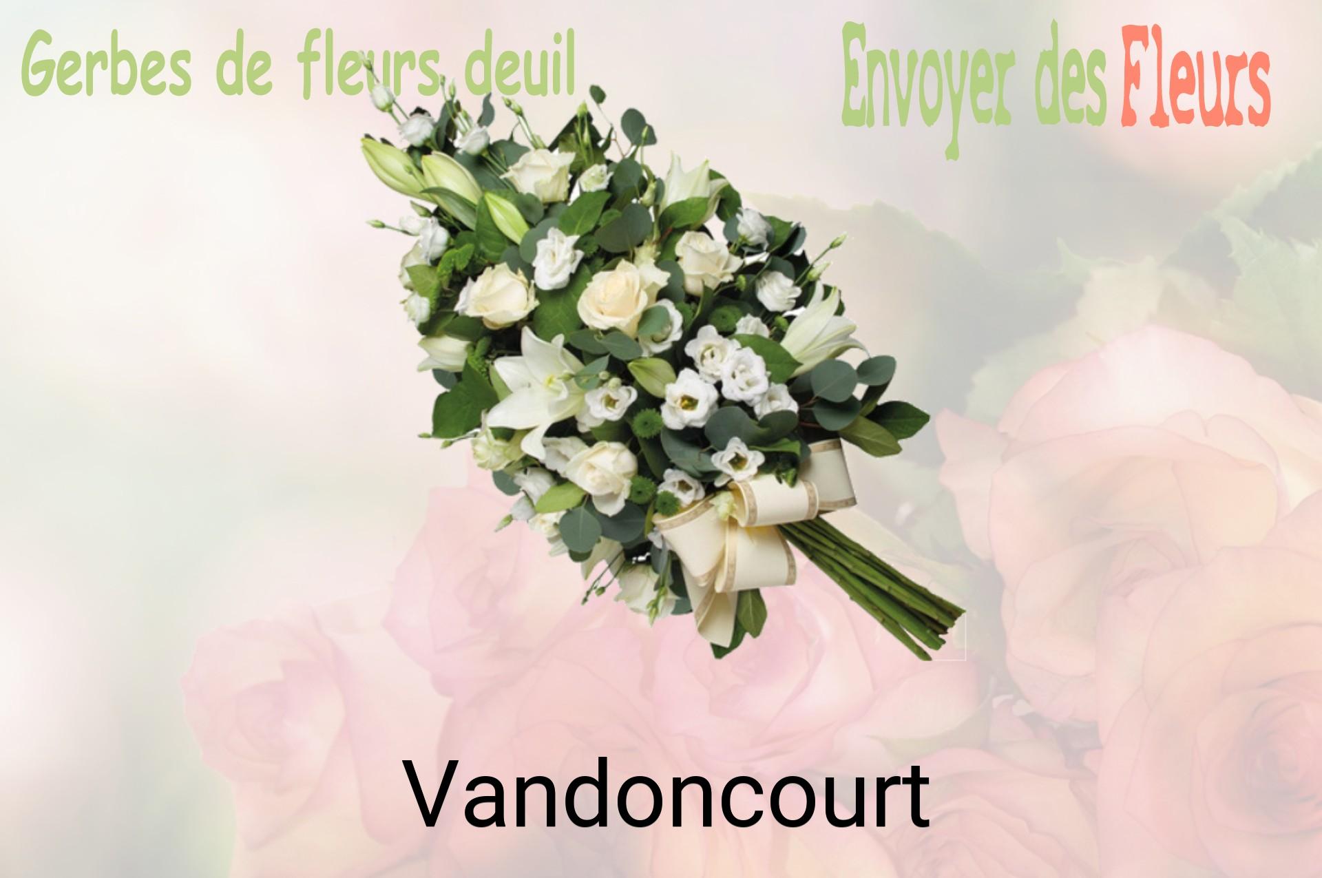 Gerbe de fleurs de deuil livrée à Vandoncourt